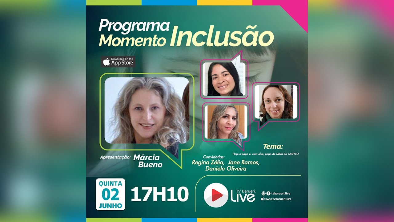 Hoje O Papo É  Com Elas, Papo De Mães Do Gmfpcd | Momento Inclusão