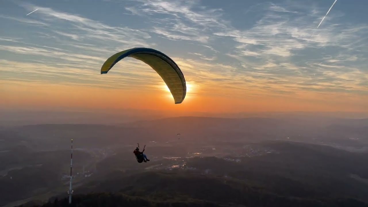 Sunset Flying over Zurich
