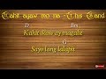 Kahit Ayaw Mo Na - This Band(Lyrics and Chords)