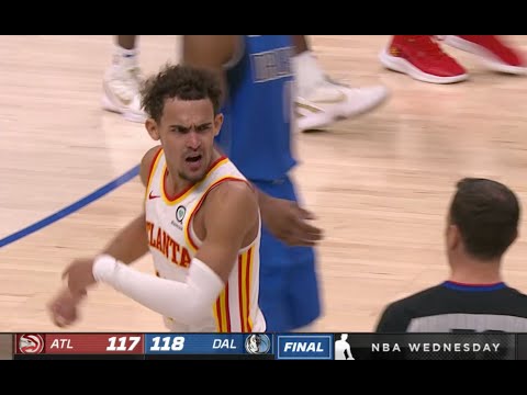 Trae Young Confronts Ref After Not Getting A Foul Call At The End Of The Game