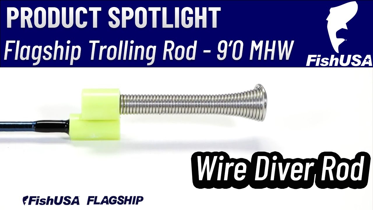 FishUSA Flagship Trolling Rod - 9'0 Medium Heavy Wire 