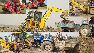 JCB 3dx machine sonalika Di50 tractor Mahindra Swaraj Arjun powertrac tractor 🚜 loading video