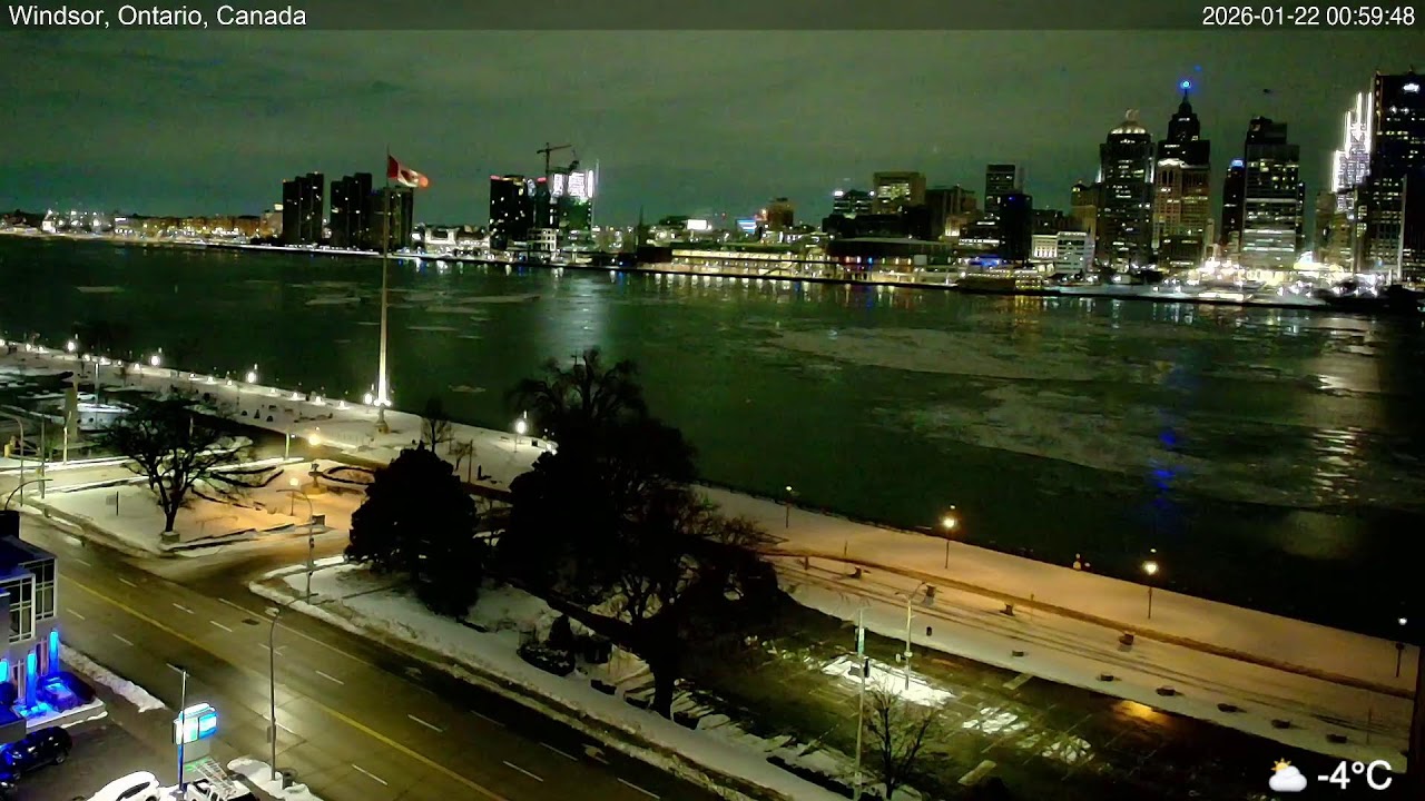 2026-01-21 Morning Segment - Detroit River Live Cam from Windsor, Ontario, Canada