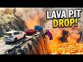 Cars vs Giant Lava Pit – BeamNG.drive 01 usa