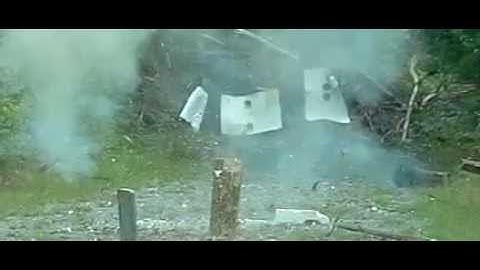 1/4lb Gryphon Energetics target, 600fps slow motion