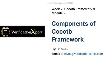 Sneak into Module|  Components of Cocotb Framework – Enhance Your Verification Skills! | Course