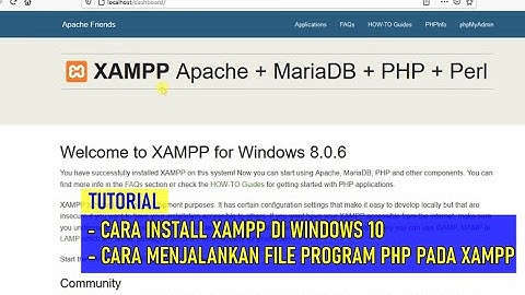 CARA INSTALL XAMPP DAN CARA MENJALANKAN FILE PROGRAM PHP PADA XAMPP DI WINDOWS 10