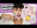 DRUGSTORE SKINCARE STEP BY STEP ROUTINE