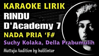 Rindu Karaoke Nada Cowok Pria Versi DAcademy 7 Della