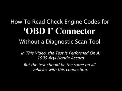 How to Diagnos an OBD 1 Check Engine Code without a Tool | 1995 4cyl Honda Accord