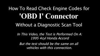 How to Diagnos an OBD 1 Check Engine Code without a Tool | 1995 4cyl Honda Accord