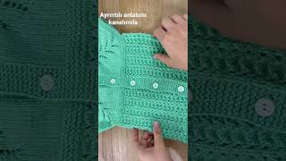 Yakadan Başlamalı Bebek Yeleği Örgüsü