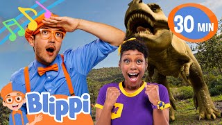 Dance Like a Dinosaur | Blippi Music for Children | Nursery Rhymes for Babies