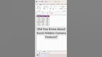 Excel Hidden Camera Feature | MS Excel Secret Feature | Excel Tutoring | Excel Dashboards Tutorials