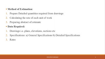 Estimating & Costing Introduction 1