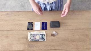 ミニウォレット/三つ折り財布/バブルカーフ