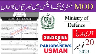 MOD Latest Jobs 2023 | Best Jobs in Pakistan job jobsinpakistan @PAKJOBNEWSUSMAN5401