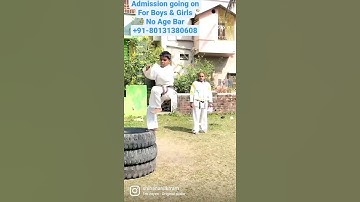 Tyre को Touch करके Kick | Shihan Anil Kumar Ram | Join Online or Offline Karate Classes #shorts