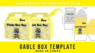 Celebrity Gable Box Tutorial|How To: Design & Assemble Gable Box Template|Custom Party Favors Canva Tutorial Net Worth