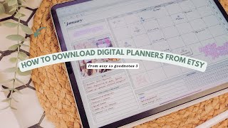 How to download Digital Planners from Etsy