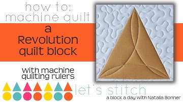 How To: Machine Quilt a Revolution Quilt Block-With Natalia Bonner-Lets Stitch a Block a Day-Day 361
