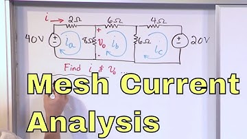 10 - Intro to Mesh Current Circuit Analysis (EE Circuits)