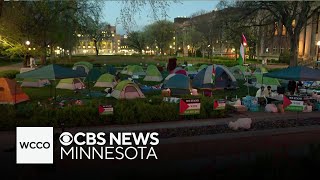 Pro-Palestinian protesters refuse to disperse from University of Minnesota campus