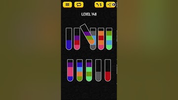 Water Sort Puzzle level 148 solution