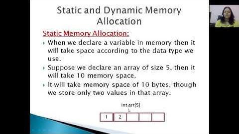 Static and Dynamic memory allocation. malloc(), calloc(), realloc(), free()