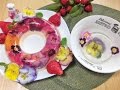 【食べられる花】ゼリーババロアと水信玄餅【エディブルフラワー】