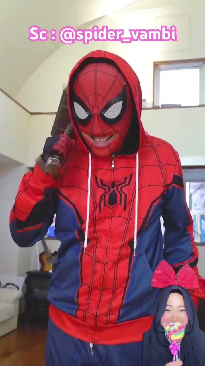 SPIDERMAN MARAH SAMA PIKACHU⁉️tapi si Pika Jago Menghindar? @spider_vambi #shorts #funny