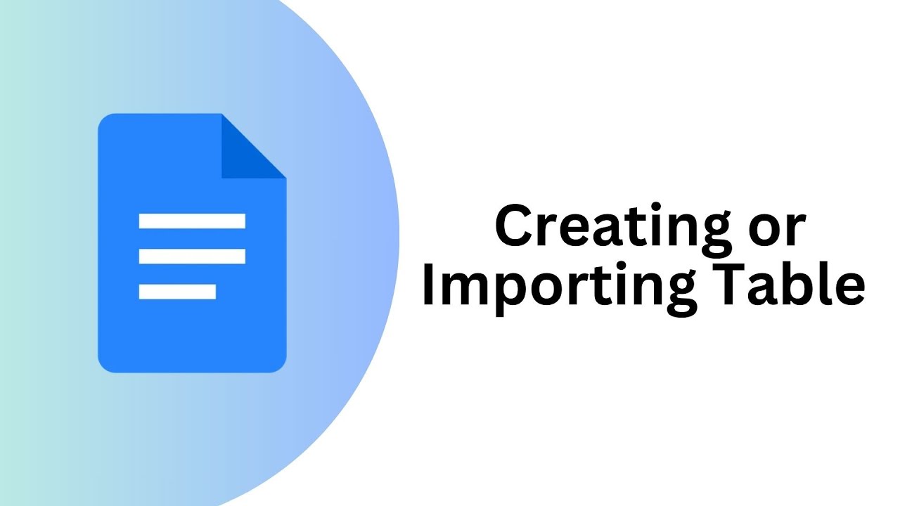 How to create table on Google Docs - Creating Tables on Google Docs ...