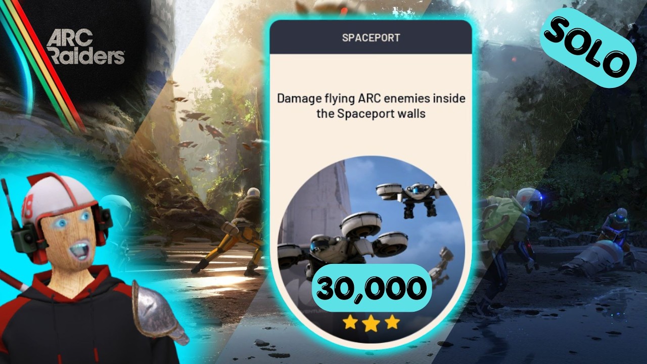 Flying Arc Trials 30K+ | Damage flying ARC enemies inside the Spaceport walls ...