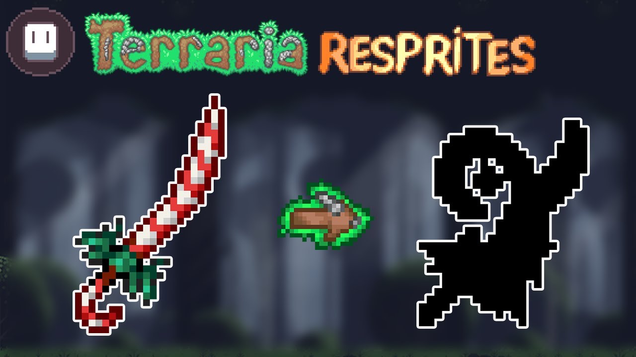 Terraria Resprites 25 Candy Cane Sword Resprite YouTube