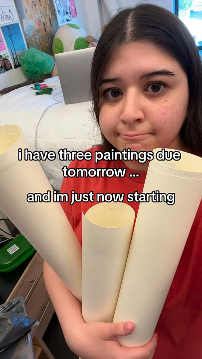finishing 3 paintings in 6 hours… #art