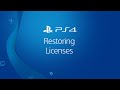 PS4 – Restore licenses for PlayStation Store purchases