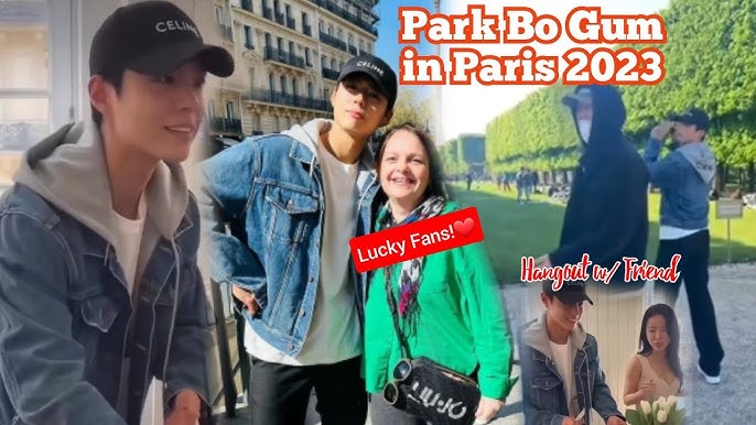 PARK BO-GUM 박보검 greeting his french fans as he leaves Paris 9