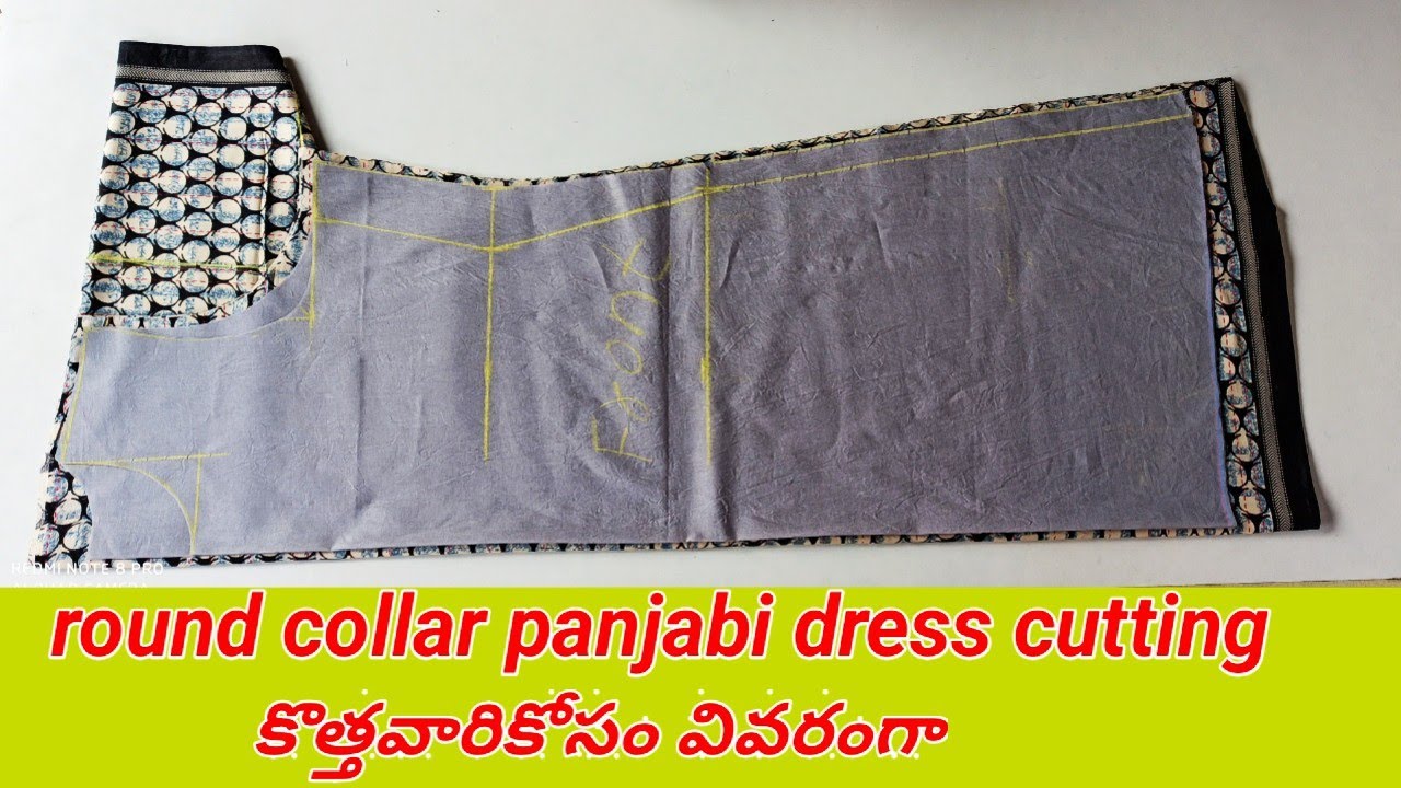 round collar neck pnajabi dress cutting// for beginners//