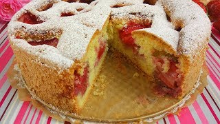 Jak zrobić łatwe ciasto z truskawkami | Easy strawberry cake recipe