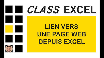 EXCEL - LIEN VERS UNE PAGE WEB DEPUIS EXCEL