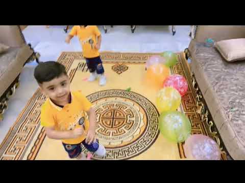 تحدي البالونات بين حسن وحسين تعالو شوفو حسين 