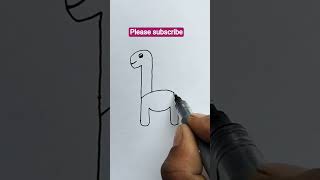 how to draw a dinosaur easy / alphabet h to dinosaur drawing easy / dinosaur drawing/ #dinoart #