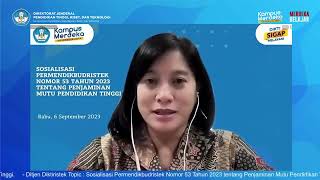 Sosialisasi Permendikbudristek Nomor 53 Tahun 2023