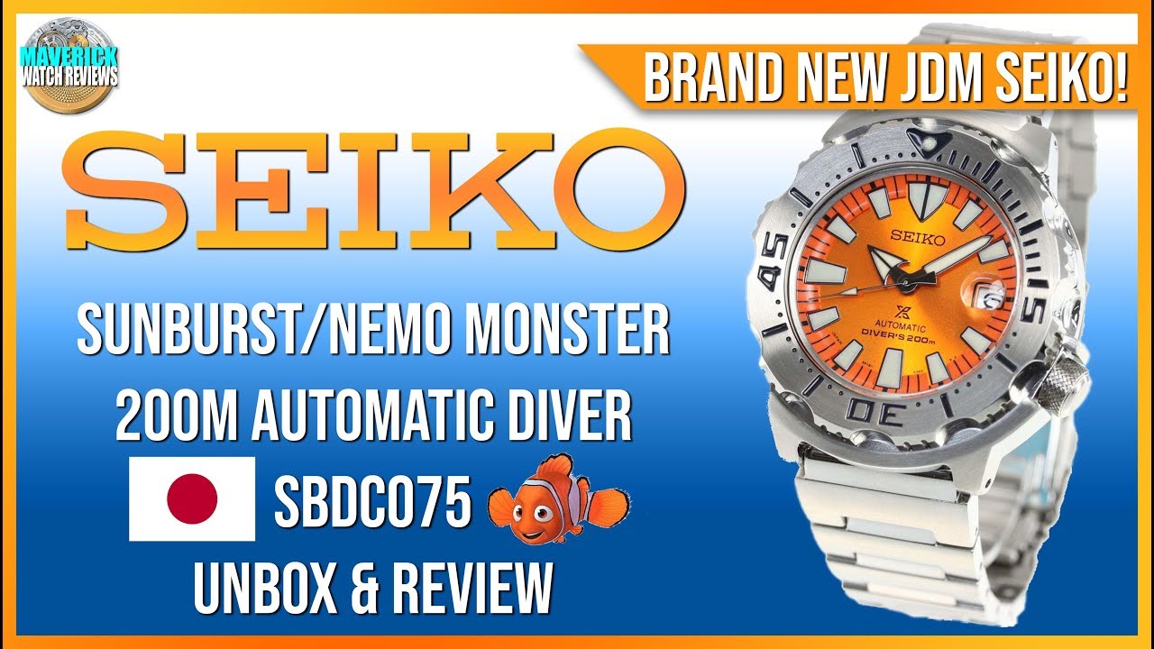 New Orange Monster! | Seiko Orange Sunburst Monster 200m Automatic Diver  SBDC075 Unbox & Review - YouTube