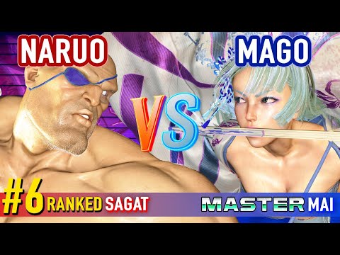 SF6 ▰ NARUO (#6 Ranked Sagat) vs MAGO (Mai) ▰ High Level Gameplay