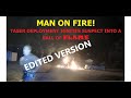 EDITED: TASER deployment ignites motorcycle rider into a BALL OF FIRE! Arkansas State Police pursuit