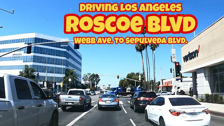 Driving Los Angeles Roscoe Blvd Webb Ave to Sepulv...