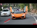 Driving Lamborghini Aventador With Doors Up / First Time In India / Crazy Acceleration