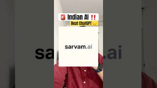 Made In India : Sarvam AI 🔥| Better than chatGPT ?? #sarvamai #indianai #indiantech #technewsindia