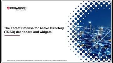 The Threat Defense for Active Directory (TDAD) dashboard and widgets
